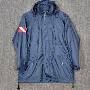 Bimini Bay Outfitters Jacket Mens Large Blue Waterproof Breathable Packable